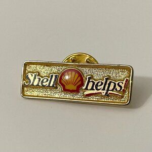 Vintage Shell Oil Company Lapel Pin Shell Helps